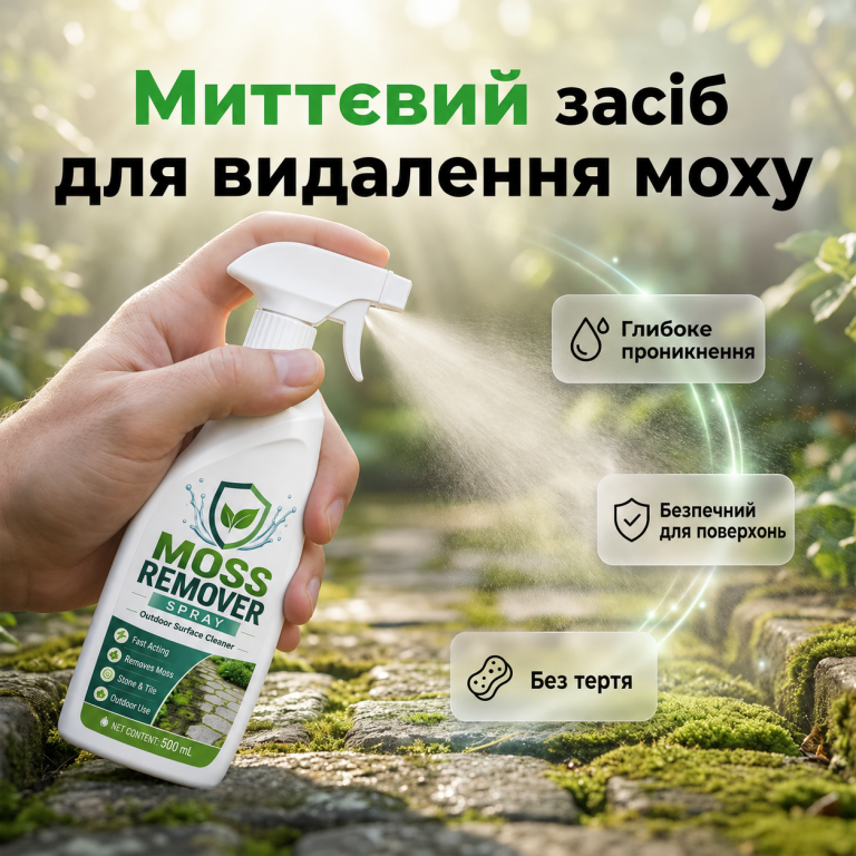 Спрей для видалення моху Moss Remover Spray, 500 мл